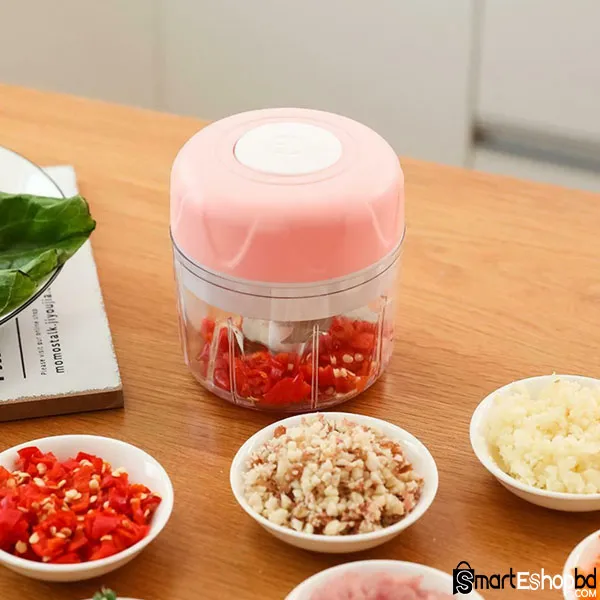 Rechargeable Electric Food Chopper Crusher Cutter