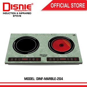 Disnie Double Burner DI-INF-204 Marble Top Energy Saving Electric Induction+Infrared Stove