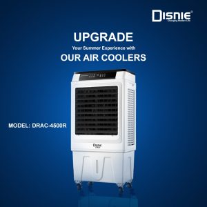 Disnie DRAC-4500R Rechargeable Evaporative Tower Air Cooler 45L with Remote